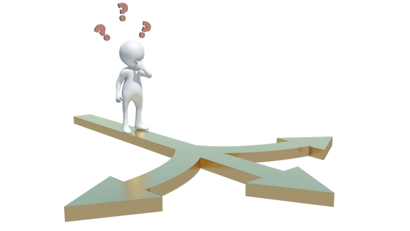 choice, arrows, interrogation point, path, orientation, crossing, choice, choice, choice, choice, choice, orientation, orientation